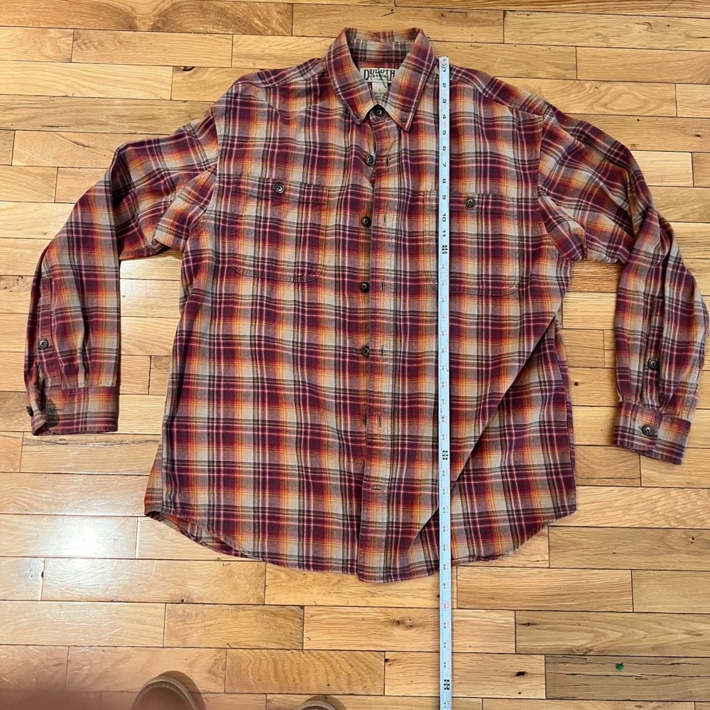 Duluth Trading Co Mens‎ Large Plaid Flannel Shirt Cotton Button Up